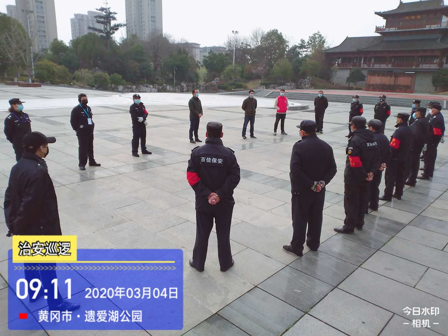遺愛(ài)湖風(fēng)景區(qū)項(xiàng)目部保安人員在疫情期間，堅(jiān)守在各自崗位，保障景區(qū)秩序